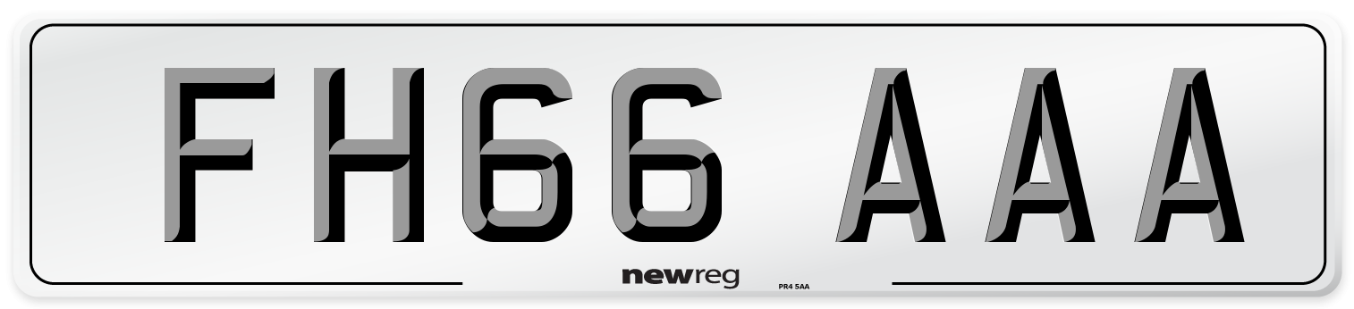 FH66 AAA Number Plate from New Reg